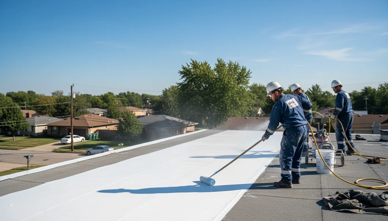 Commercial roof coating in Terral, OK near me
